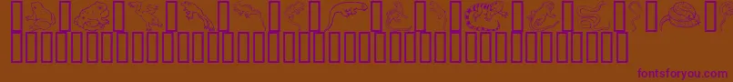 GeReptibian Font – Purple Fonts on Brown Background