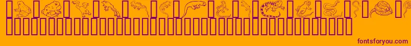 GeReptibian Font – Purple Fonts on Orange Background