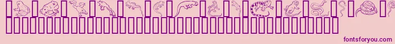 GeReptibian Font – Purple Fonts on Pink Background
