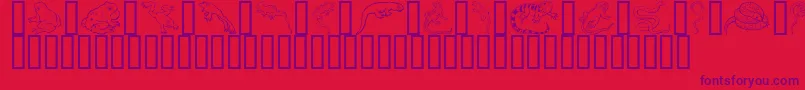 GeReptibian Font – Purple Fonts on Red Background
