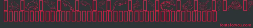 GeReptibian Font – Red Fonts on Black Background
