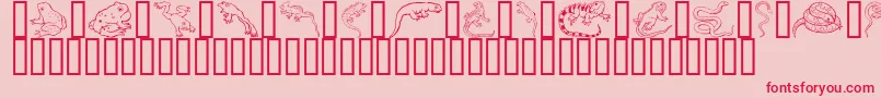 GeReptibian-Schriftart – Rote Schriften auf rosa Hintergrund