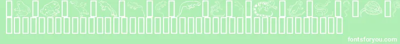 GeReptibian Font – White Fonts on Green Background