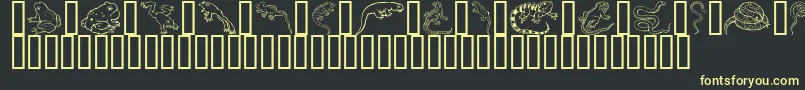 GeReptibian Font – Yellow Fonts on Black Background