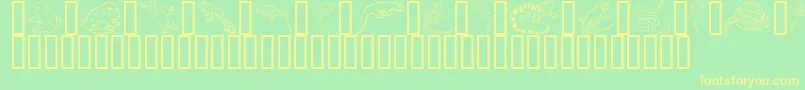 GeReptibian Font – Yellow Fonts on Green Background