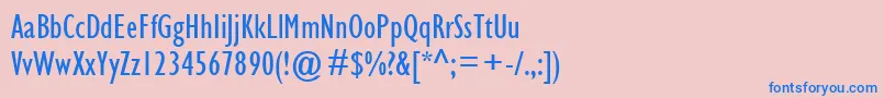 Gilc Font – Blue Fonts on Pink Background