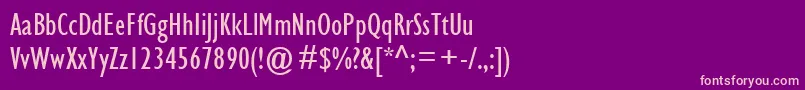Gilc Font – Pink Fonts on Purple Background