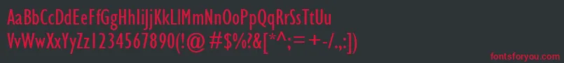 Gilc Font – Red Fonts on Black Background