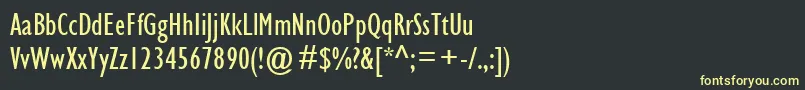 Gilc Font – Yellow Fonts on Black Background