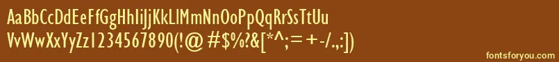 Шрифт Gilc – жёлтые шрифты на коричневом фоне
