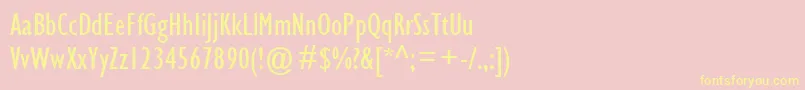 Gilc Font – Yellow Fonts on Pink Background