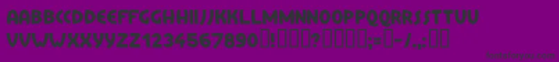 Treai-Schriftart – Schwarze Schriften auf violettem Hintergrund