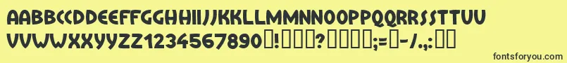 Treai Font – Black Fonts on Yellow Background
