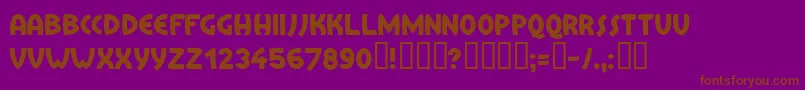 Police Treai – polices brunes sur fond violet