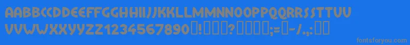 Treai-Schriftart – Graue Schriften auf blauem Hintergrund