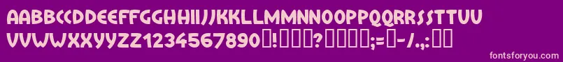 Treai Font – Pink Fonts on Purple Background