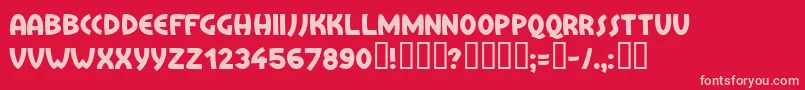 Treai Font – Pink Fonts on Red Background