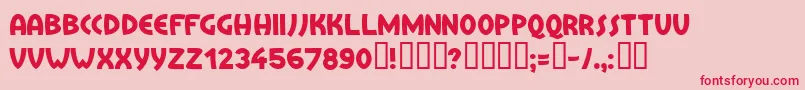 Treai Font – Red Fonts on Pink Background