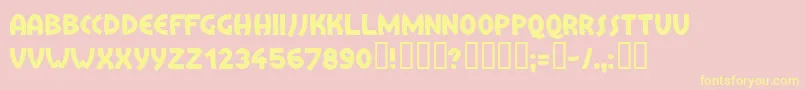 Treai Font – Yellow Fonts on Pink Background