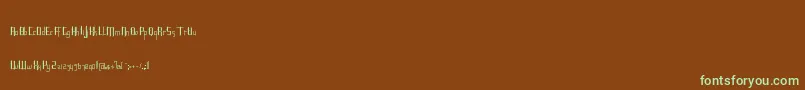 Czcionka Roncial – zielone czcionki na brązowym tle