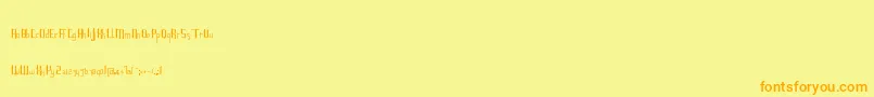 Fonte Roncial – fontes laranjas em um fundo amarelo