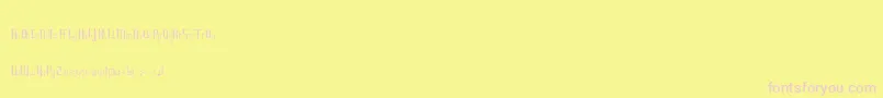 Czcionka Roncial – różowe czcionki na żółtym tle