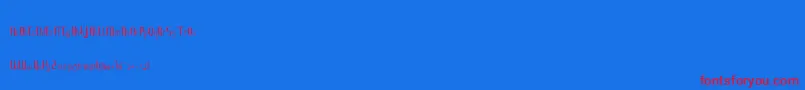 Roncial-Schriftart – Rote Schriften auf blauem Hintergrund