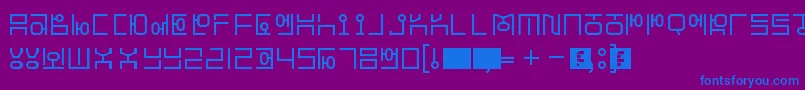 Шрифт HangeulSimplify – синие шрифты на фиолетовом фоне