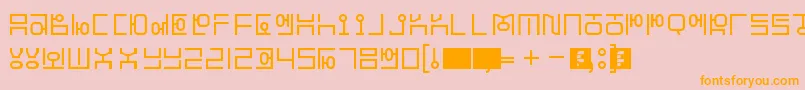 HangeulSimplify Font – Orange Fonts on Pink Background