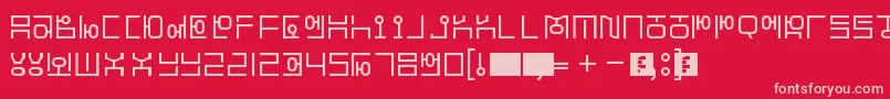 HangeulSimplify Font – Pink Fonts on Red Background
