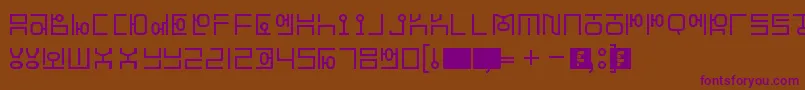 HangeulSimplify-fontti – violetit fontit ruskealla taustalla
