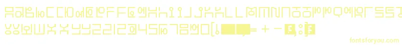 フォントHangeulSimplify – 白い背景に黄色の文字