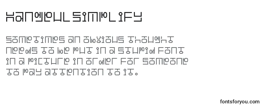 HangeulSimplify Font