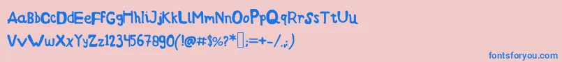 Шрифт Bundafont – синие шрифты на розовом фоне
