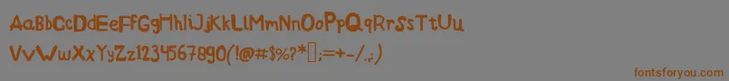 Bundafont Font – Brown Fonts on Gray Background