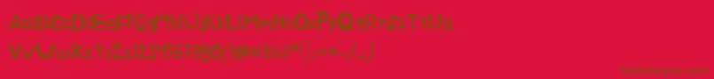 Police Bundafont – polices brunes sur fond rouge