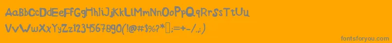 Bundafont Font – Gray Fonts on Orange Background