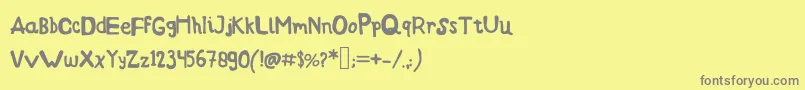 Bundafont Font – Gray Fonts on Yellow Background