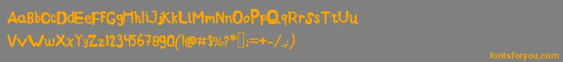 Bundafont Font – Orange Fonts on Gray Background