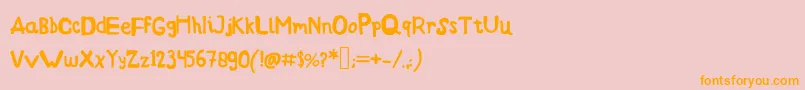 Bundafont Font – Orange Fonts on Pink Background