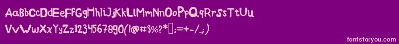 Bundafont Font – Pink Fonts on Purple Background