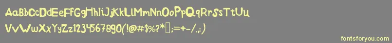 Bundafont Font – Yellow Fonts on Gray Background