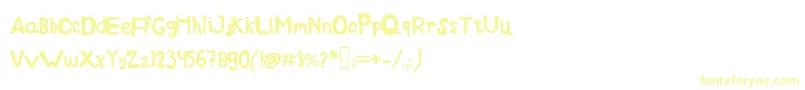 Bundafont Font – Yellow Fonts on White Background