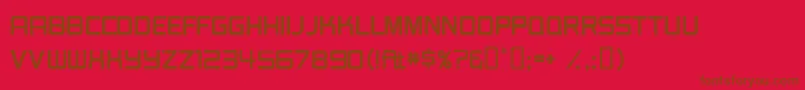 BurgerJointJl Font – Brown Fonts on Red Background