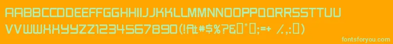 BurgerJointJl Font – Green Fonts on Orange Background