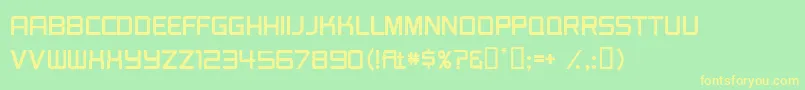 BurgerJointJl Font – Yellow Fonts on Green Background