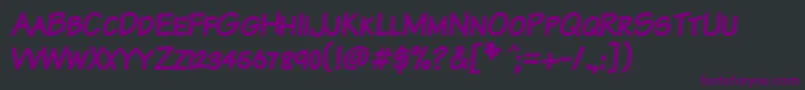 KomikaTextKapsBold Font – Purple Fonts on Black Background