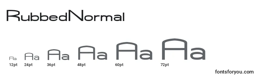 RubbedNormal Font Sizes