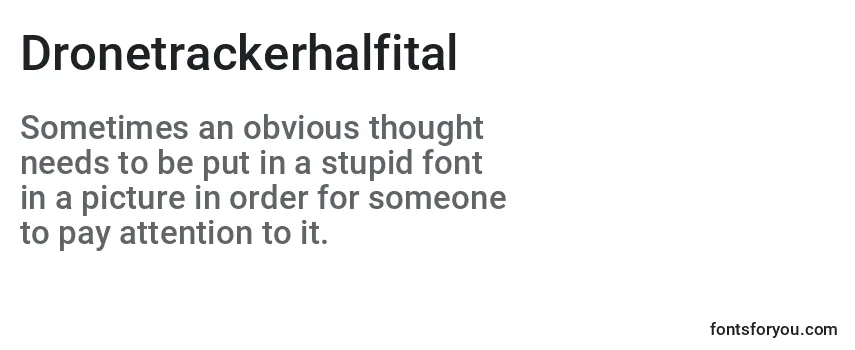 Dronetrackerhalfital Font