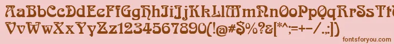 BoecklinsUniverse Font – Brown Fonts on Pink Background